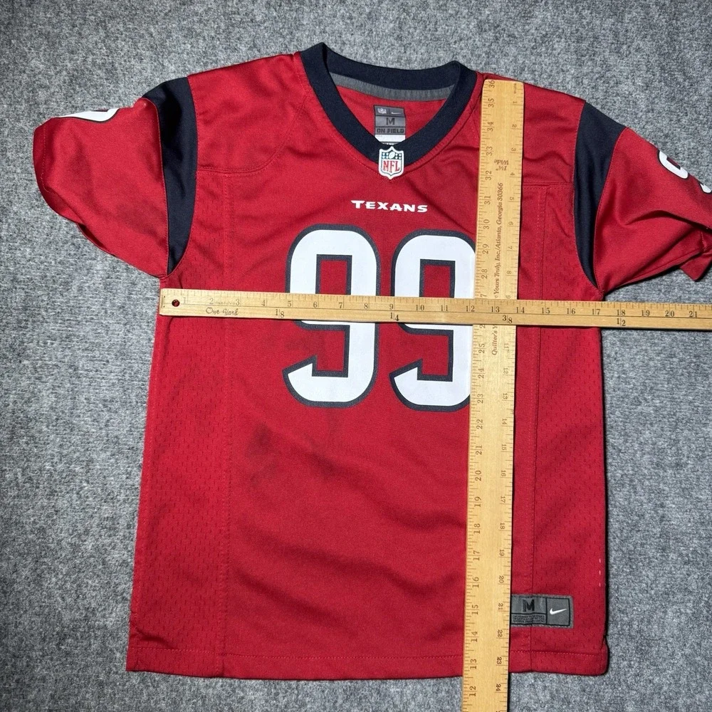 Nike Boys Houston Texans J.J. Watt 99 On Field Jersey Red Medium 10/12 NFL
